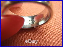 RETIRED James Avery 14k Gold & Sterling Silver Wedding Band Ring Size 6 1/2