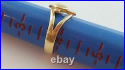 RETIRED James Avery 14k Yellow Gold Cross with Heart Ring Size 3.75 FREE SHIPPIN