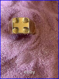 RETIRED James Avery 14k Yellow Gold Greek Cross Or Iron Cross Ring