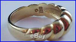 RETIRED James Avery 14k Yellow Gold Narrow Fluted Ring Size 8 FREE SHIPPING