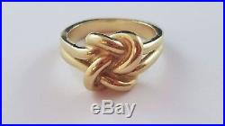 RETIRED James Avery 14k Yellow Gold Original Lover's Knot Ring Size 7.25