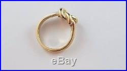 RETIRED James Avery 14k Yellow Gold Original Lover's Knot Ring Size 7.25