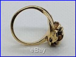 RETIRED James Avery 14k Yellow Gold Rose Ring Size 4 FREE SHIPPING