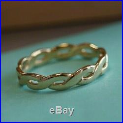 RETIRED James Avery 14k Yellow Gold Twisted Wire Ring Size 8.5