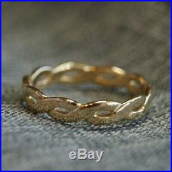 RETIRED James Avery 14k Yellow Gold Twisted Wire Ring Size 8.5