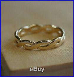 RETIRED James Avery 14k Yellow Gold Twisted Wire Ring Size 8.5