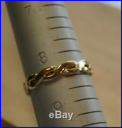 RETIRED James Avery 14k Yellow Gold Twisted Wire Ring Size 8.5