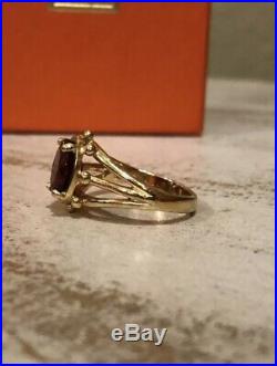 RETIRED James Avery 14kt Garnet Gold Ring