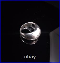 RETIRED James Avery 925 Silver Large Hammered Dome Ring Sz 8.5
