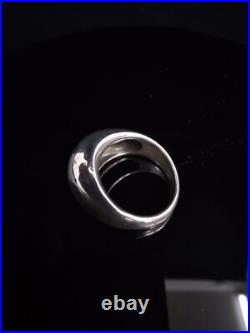 RETIRED James Avery 925 Silver Large Hammered Dome Ring Sz 8.5