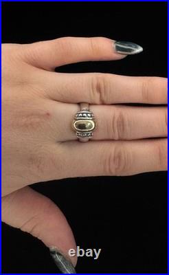 RETIRED James Avery Dome Ring 14k Yellow Gold And Sterling Size 5 WORN