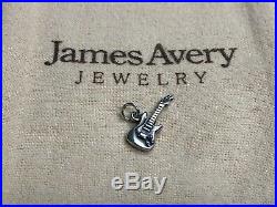 RETIRED James Avery Electric Guitar Sterling Silver Charm with Jump Ring