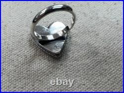 RETIRED James Avery Heirloom Heart Ring Bronze & Sterling Silver Size 5.5 A276