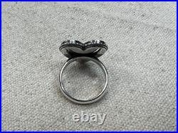 RETIRED James Avery Heirloom Heart Ring Bronze & Sterling Silver Size 5.5 A276