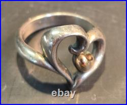 RETIRED James Avery Joy Of My Heart Ring Sterling Silver And 14k Gold (RK-383) RETIRED James Avery Joy Of My Heart Ring Sterling Silver And 14k Gold (RK-383)
