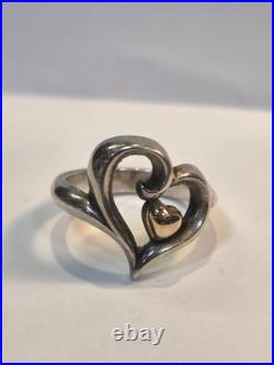 RETIRED James Avery Joy Of My Heart Ring Sterling Silver And 14k Gold (RK-383) RETIRED James Avery Joy Of My Heart Ring Sterling Silver And 14k Gold (RK-383)