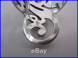 RETIRED James Avery Large Sterling Silver Scroll Design Ring Sz 7.5