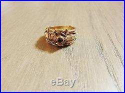 RETIRED James Avery MARTIN LUTHER INR 14K Gold 585 Ring Size 6.5 Ring