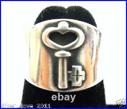 RETIRED James Avery Ring with Key Wide Band Ring in Original JA Box Size 5.75