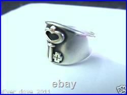 RETIRED James Avery Ring with Key Wide Band Ring in Original JA Box Size 5.75