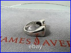 RETIRED James Avery Sterling Silver & 14kt Gold Bow Shaped Ring Size 8