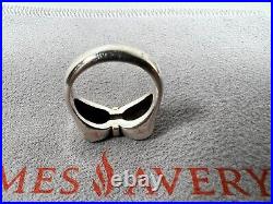 RETIRED James Avery Sterling Silver & 14kt Gold Bow Shaped Ring Size 8