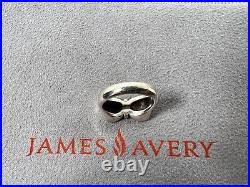 RETIRED James Avery Sterling Silver & 14kt Gold Bow Shaped Ring Size 8