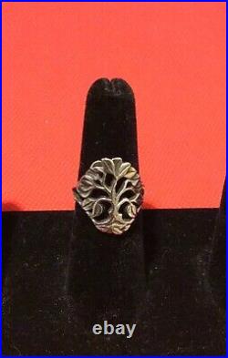 RETIRED James Avery Sterling Silver 60th Anniversary Tree of Life Ring Sz 6