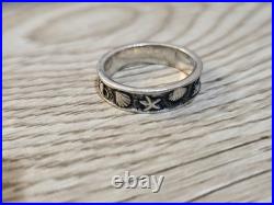 RETIRED James Avery Sterling Silver Beach Ocean Seashells Ring Size 7
