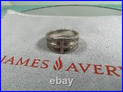 RETIRED James Avery Sterling Silver Cross Ezperanza Ring Size 9.0