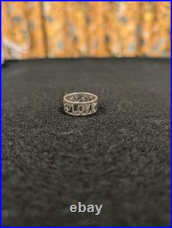 RETIRED James Avery Sterling Silver Faith Hope Love Cutout Band Ring 925 Size 8