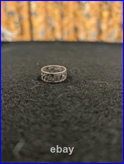 RETIRED James Avery Sterling Silver Faith Hope Love Cutout Band Ring 925 Size 8