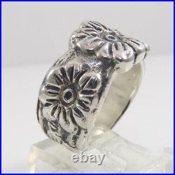 RETIRED James Avery Sterling Silver Flower Floral Ring Size 6 LHA4