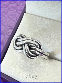 RETIRED James Avery Sterling Silver True Love Knot Ring Sz 8