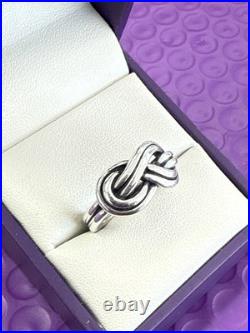 RETIRED James Avery Sterling Silver True Love Knot Ring Sz 8