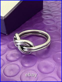 RETIRED James Avery Sterling Silver True Love Knot Ring Sz 8