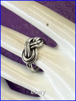 RETIRED James Avery Sterling Silver True Love Knot Ring Sz 8