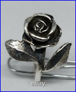 RETIRED! James Avery Sterling Silver Vintage Large Rose Ring A57