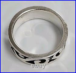 RETIRED James Avery Swirl Waves Band Ring. 925 Sterling Silver Size 5 J183