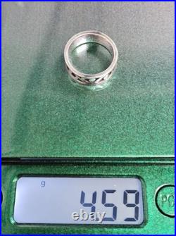 RETIRED James Avery Swirl Waves Band Ring. 925 Sterling Silver Size 5 J183