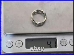 RETIRED James Avery Sz 6.25 Sterling Silver Oval & Beaded Connected Link Ring RETIRED James Avery Sz 6.25 Sterling Silver Oval & Beaded Connected Link Ring