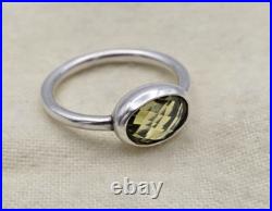 RETIRED & RARE James Avery Isabella Cushion Cut Lemon Quartz Sterling Ring 6.5