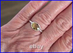 RETIRED & RARE James Avery Isabella Cushion Cut Lemon Quartz Sterling Ring 6.5