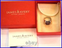 RETIRED R A R E Heavy James Avery Butterfly Ring Sterling Silver Sz 3.75