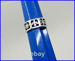 RETIRED Vintage JAMES AVERY 925 Sterling Silver 4 Seasons 8mm Band Ring Size 7