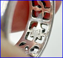 RETIRED Vintage JAMES AVERY 925 Sterling Silver 4 Seasons 8mm Band Ring Size 7