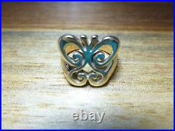 RETIRED Vintage James Avery 14k Yellow Gold Open Spring Butterfly Ring Sz 5.75