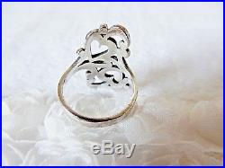 RETIRED Vintage James Avery Heart to Heart Ring. 925 Sterling Silver Size 5.75