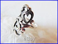 RETIRED Vintage James Avery Heart to Heart Ring. 925 Sterling Silver Size 5.75