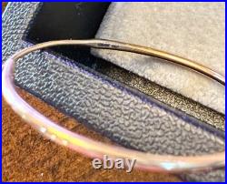 RETIRING JAMES AVERY SWEDEGED HOOPS MEDIUM SIZE 14K GOLD With CURVED TOP CLOSURE